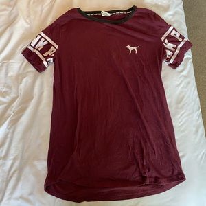 PINK graphic sleeve tee